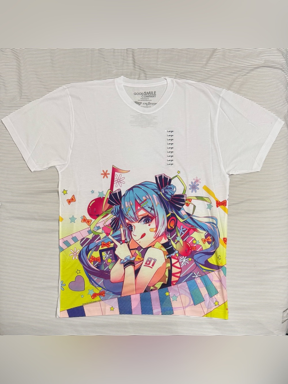 Good Smile Company Hatsune Miku Graphic T-Shirt Unisex Large (21.25 in PtP) NWOT